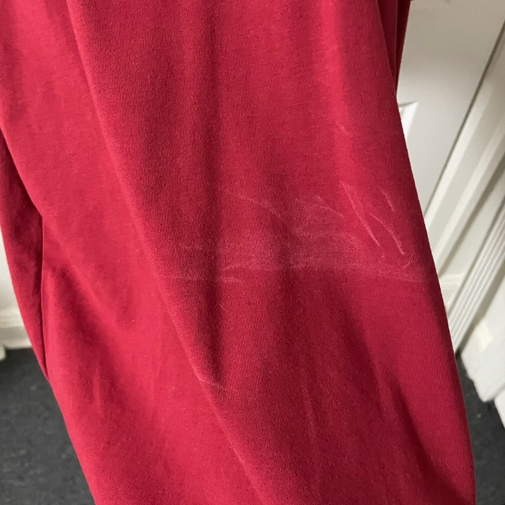 Burgundy Express deep v long sleeve dress L - Picture 4 of 5